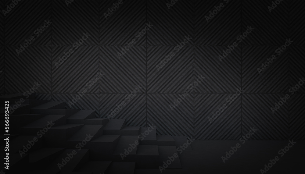 Naklejka premium geometric background with elements of architecture in dark tones.