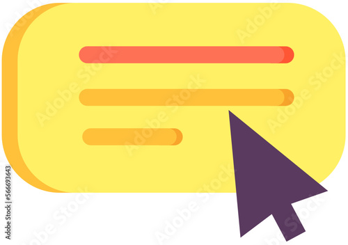 Talk bubble speech icon. Blank message symbol, sms vector design element. Chat online template. Dialogue balloon sticker silhouette. Social media communication concept, comment section with text