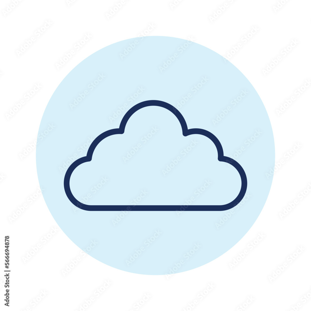 Cloud black line icon. Atmospheric phenomenon. Cloud black line icon. Atmospheric phenomenon.