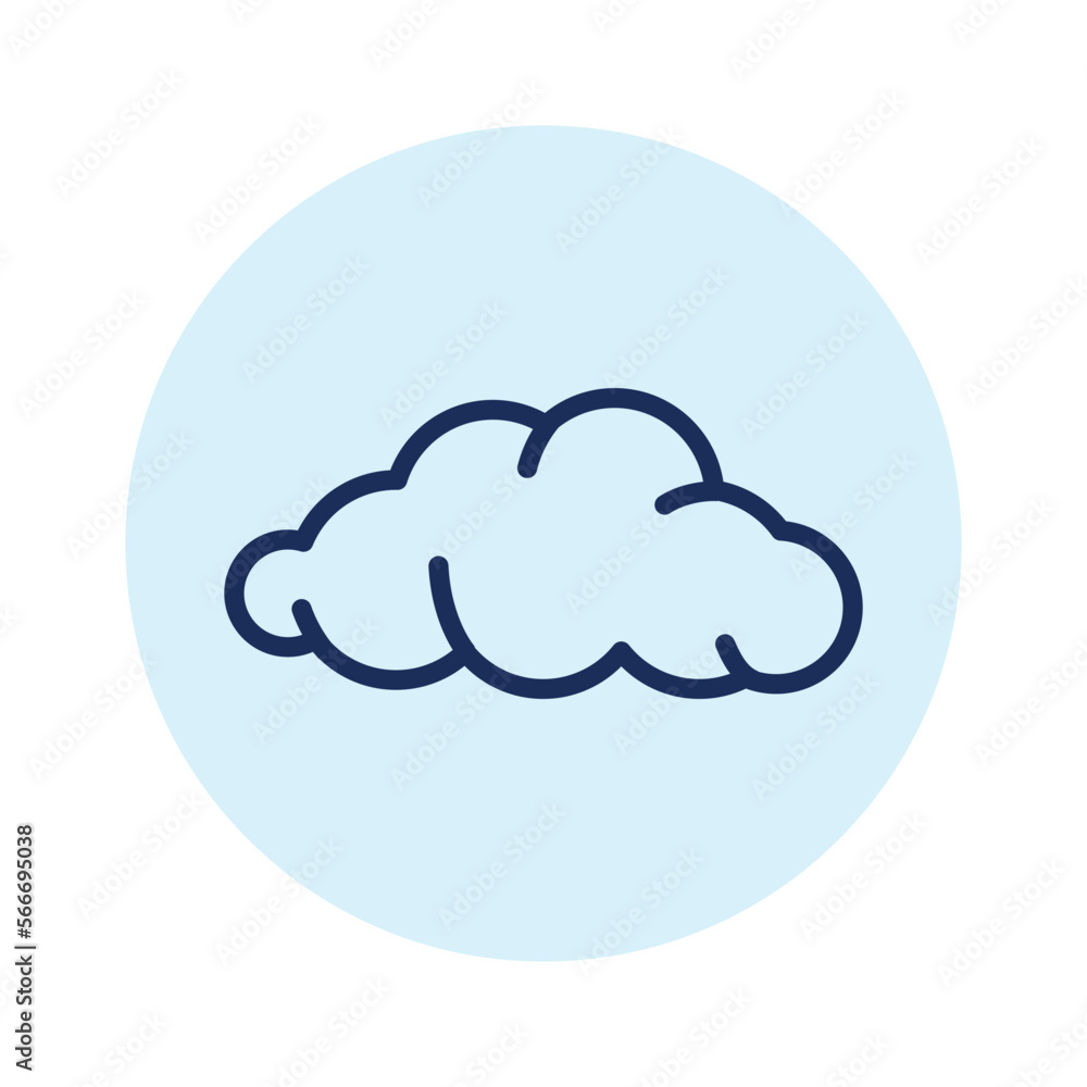 Cloud black line icon. Atmospheric phenomenon. Cloud black line icon. Atmospheric phenomenon.