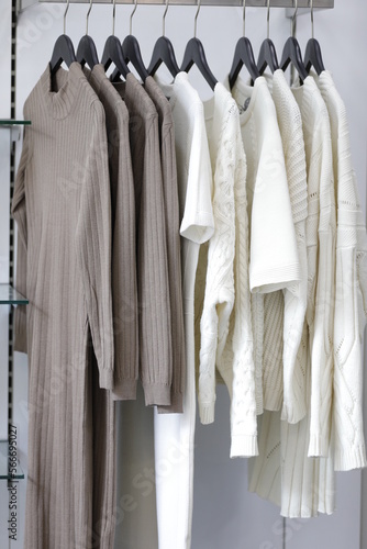 clothes on hangers