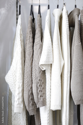 clothes on hangers