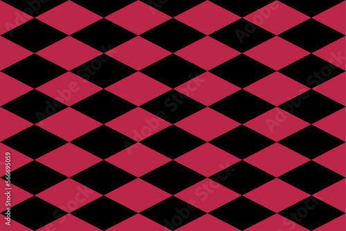 Viva magenta and black rhombus pattern
