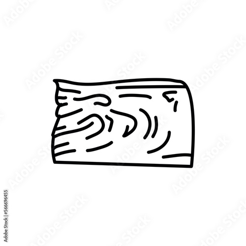 Suluguni cheese black line icon. Dairy product.