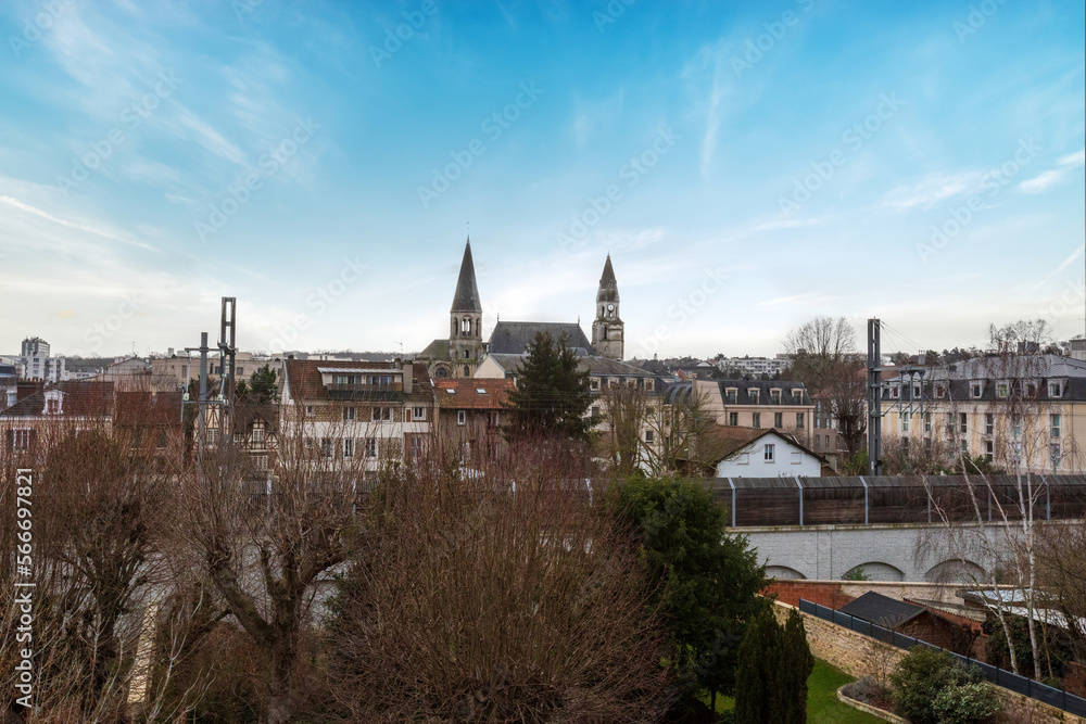 Vue sur Notre-Dame de Poissy