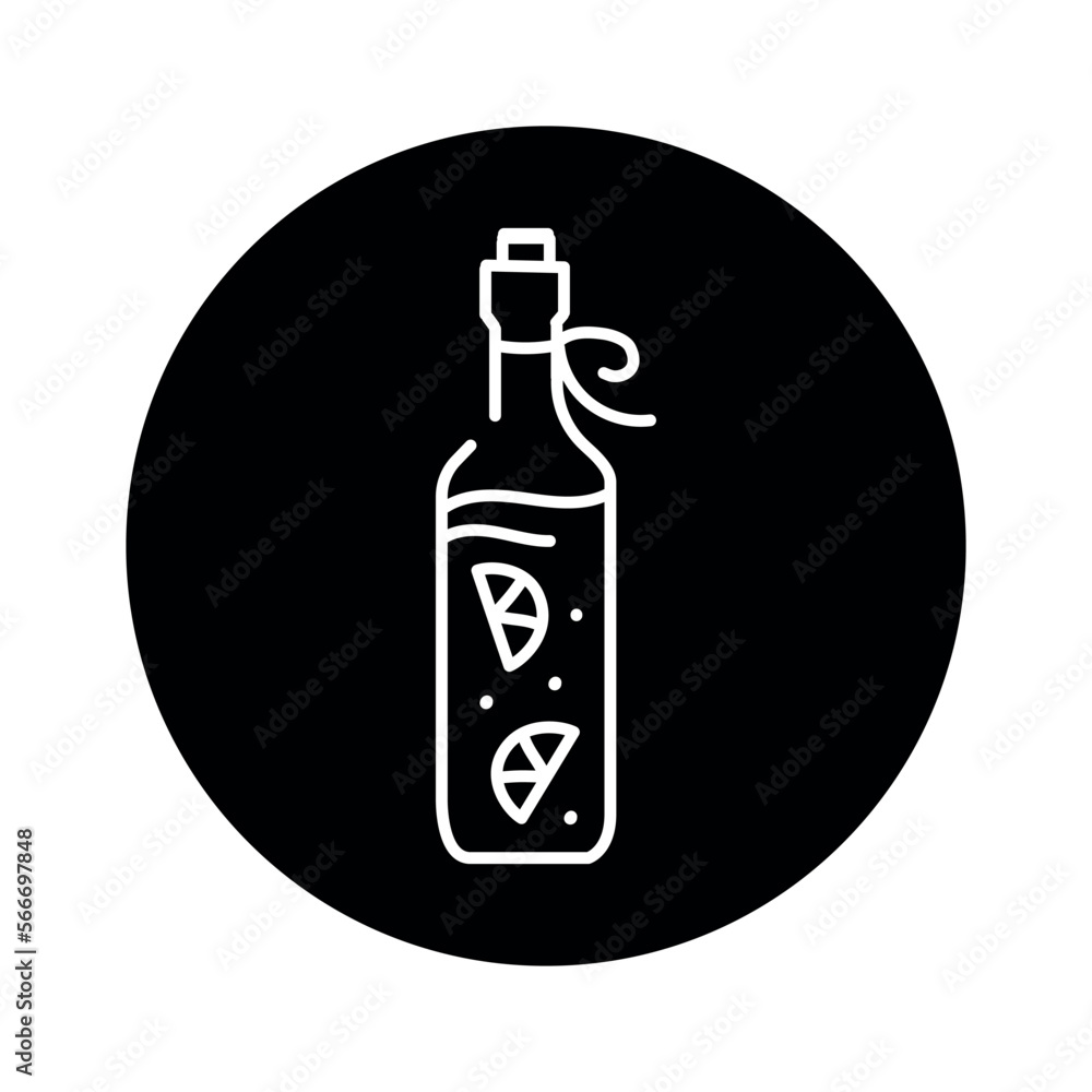 Kombucha homemade tea in bottle color line icon. Japanese fermented Kombucha homemade tea in bottle color line icon. Japanese fermented