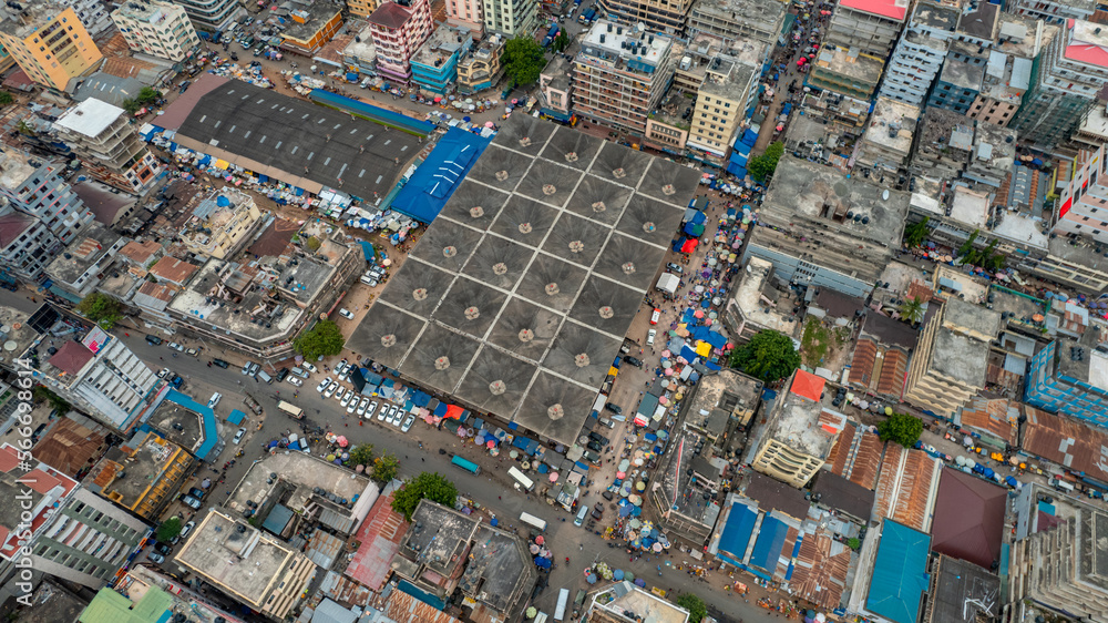 aerial view of the haven of peace, city of Dar es Salaam