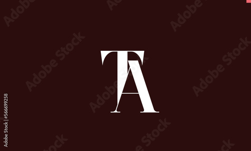 Alphabet letters Initials Monogram logo TA, AT, T and A photo