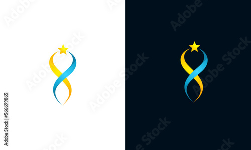 Infinity star logo. Star icon, infinite. Graphic vector illustration design