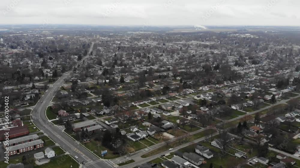 road with drone shot. Usa crossroads and roads road with drone shot. Usa crossroads and roads