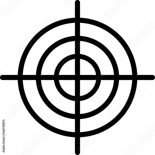 Black Target Aim Cross Accuracy Circle Sign Icon. Vector Image.
