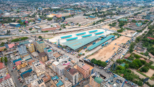 Fototapeta Naklejka Na Ścianę i Meble -  aerial view of Dar es salaam, Tanzania