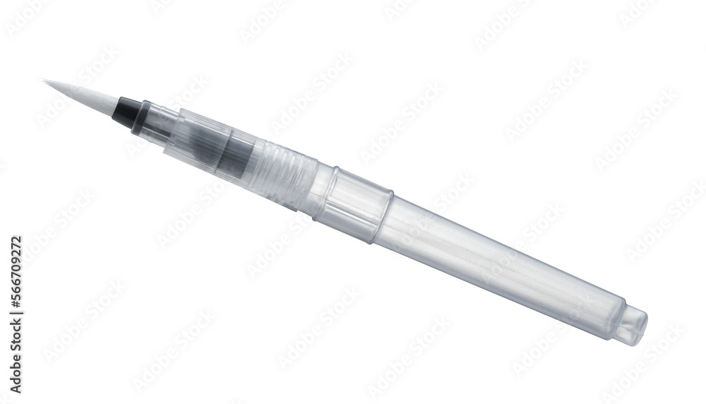 Side view of refillable watercolor brush pen Side view of refillable watercolor brush pen