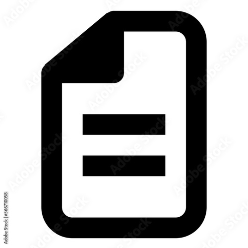 Paper glyph icon