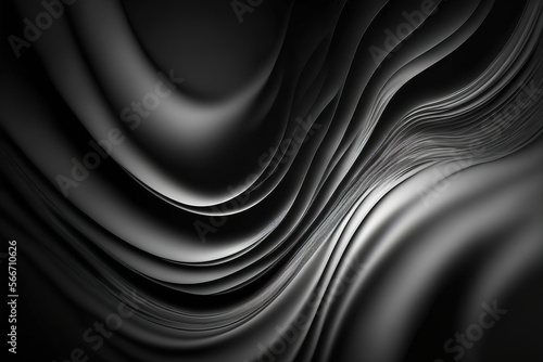 black silk background. Generative Ai