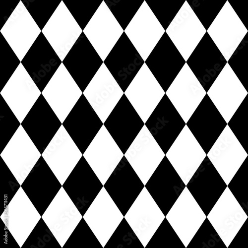 Black and white tile vector pattern for seamless decoration wallpaper