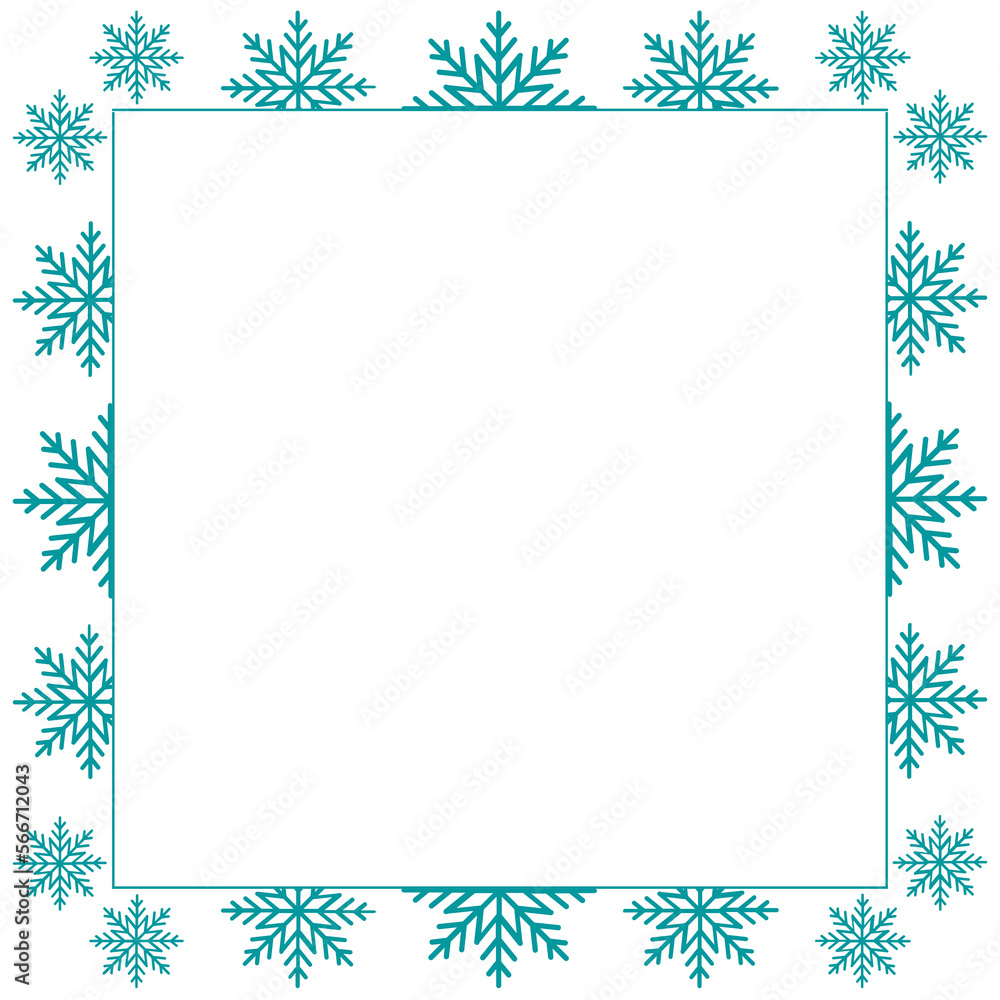 Fototapeta premium Simple and floral frame and square border
