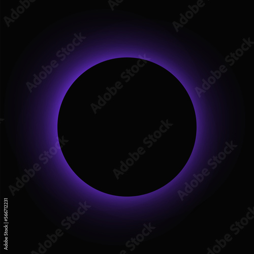Circle illuminate light frame with color gradient