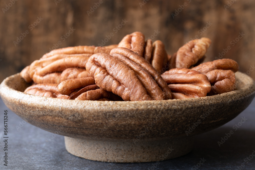 Fototapeta premium Pecan Halves in a Bowl