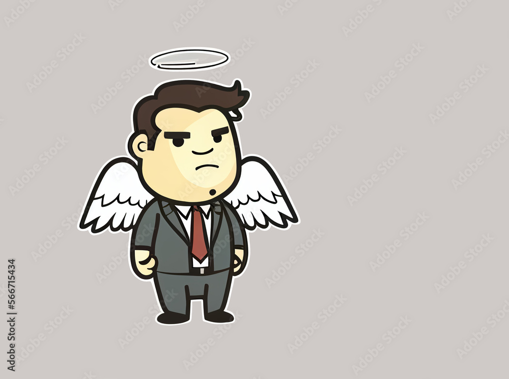 Businessman angel. Concept of good and humane business. Businessman angel. Concept of good and humane business.