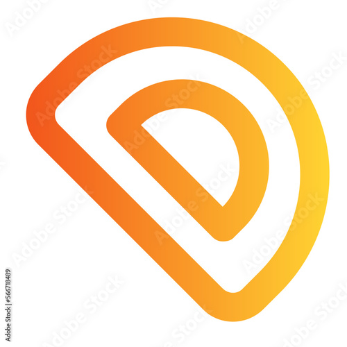 Protractor gradient icon