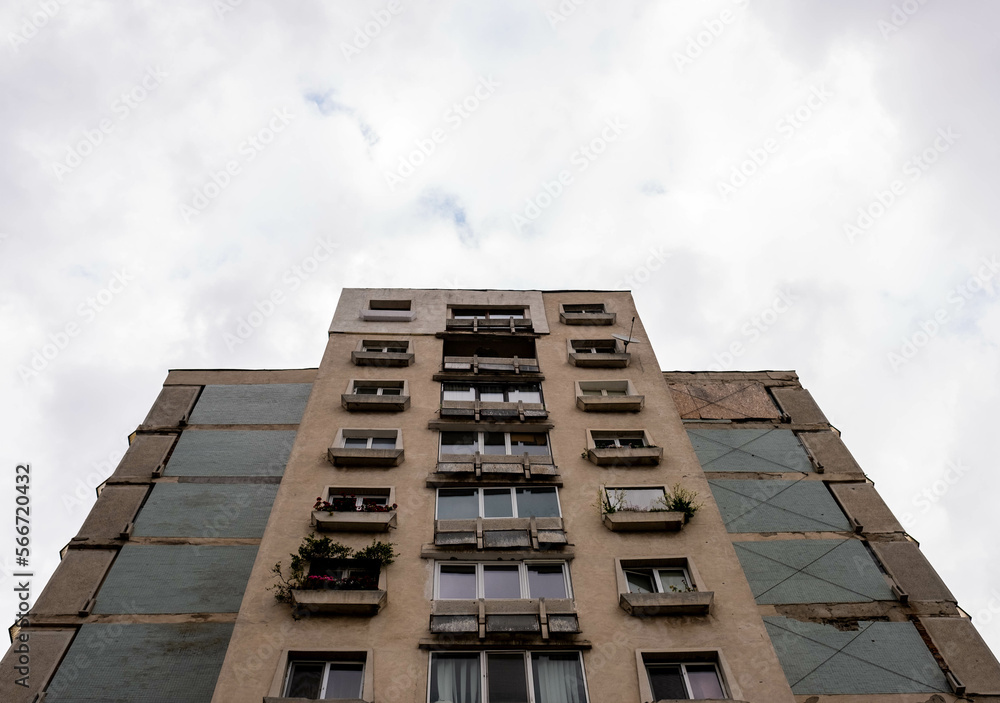old communist building in Balkan country old communist building in Balkan country