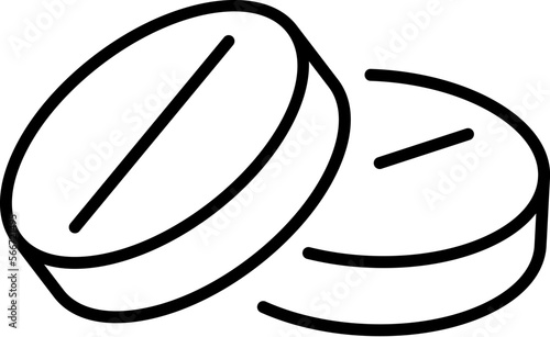 Divisible Drugs Isolated Sign for Apps and Sites. Vector sign for applications, books, banners, adverts, sites, shops, stores
