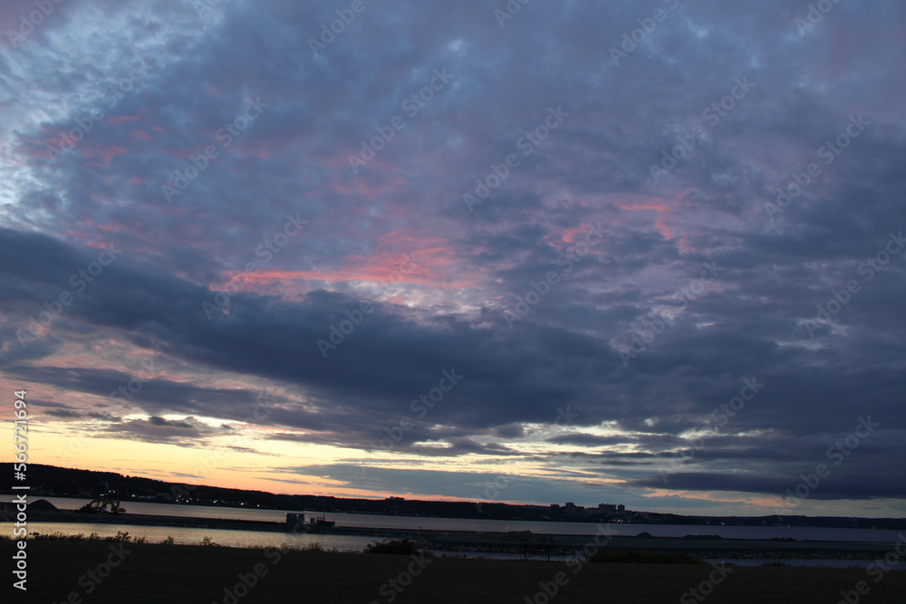 sunset over the river sunset over the river