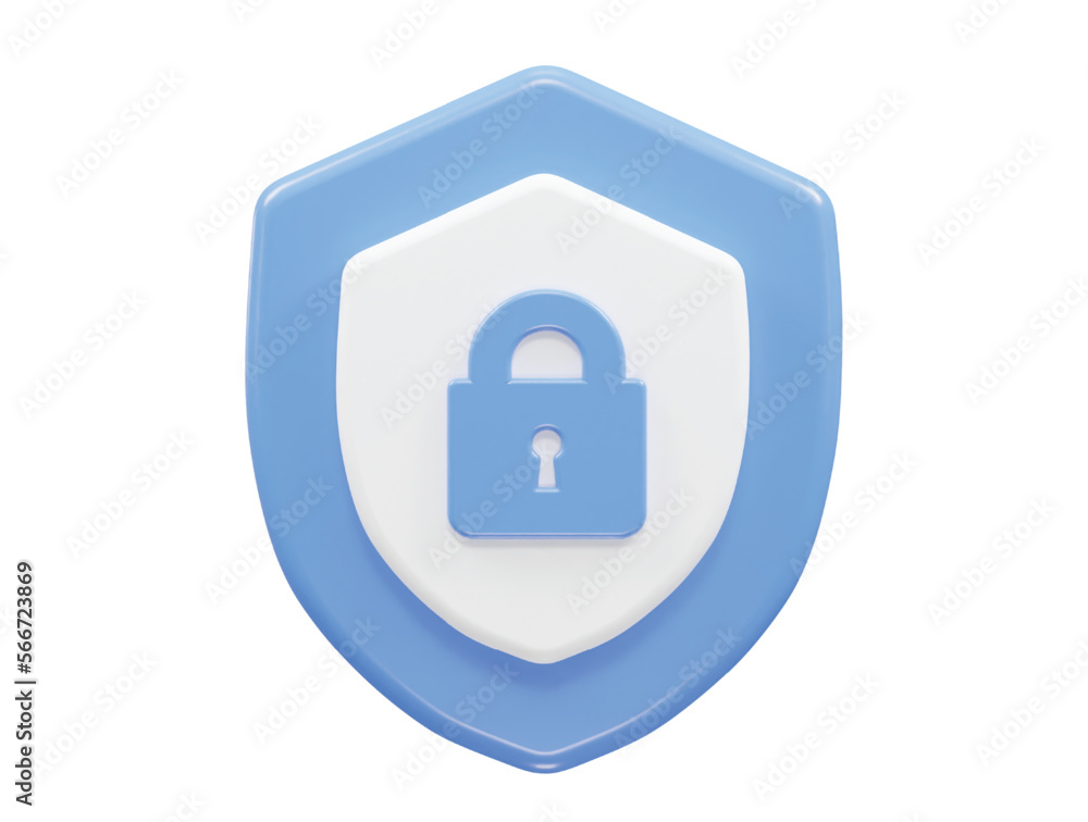 Security icon vector illustration 3d rendering Security icon vector illustration 3d rendering