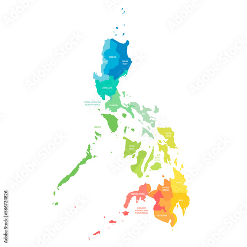 Philippines political map of administrative divisions