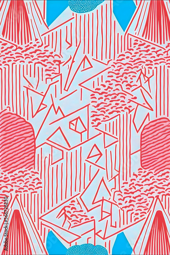 Risograph pattern, trendy retro 80s and 90s style illustration