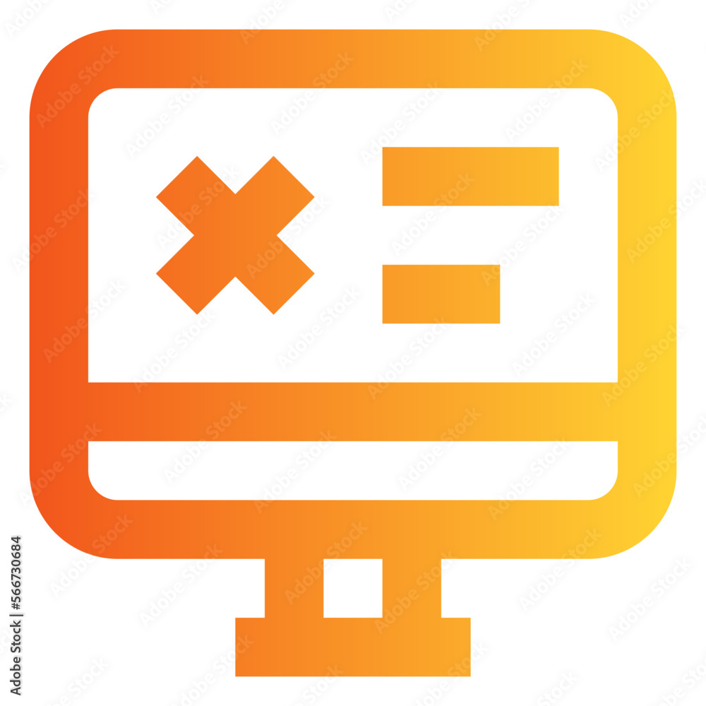 Fototapeta premium cancel gradient icon