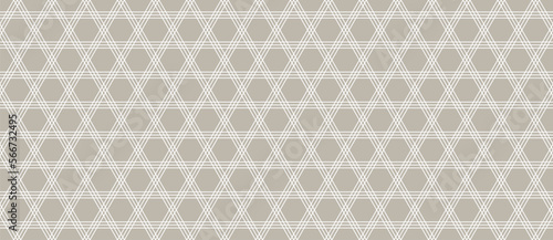 Seamless pattern with Jewish stars thin line vector illustration