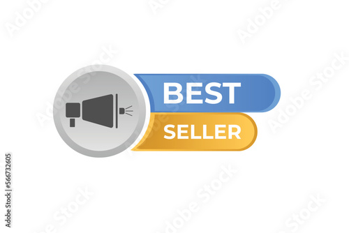 best seller Button. web template, Speech Bubble, Banner Label best seller. sign icon Vector illustration