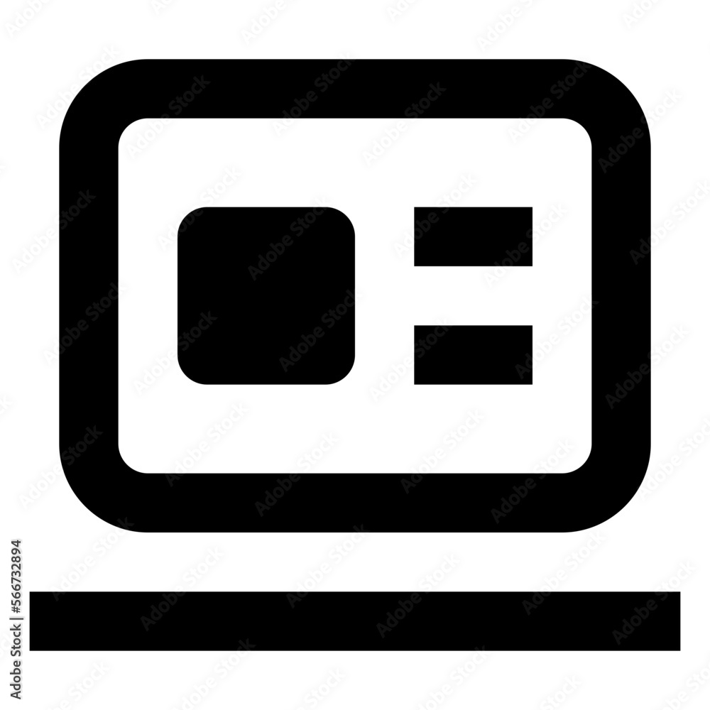 Obraz premium Laptop glyph icon