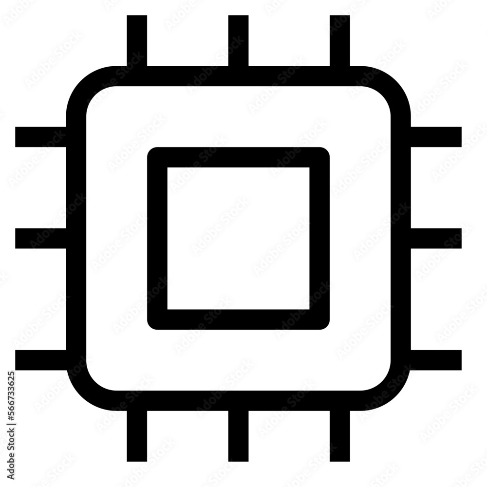 Chip line icon Chip line icon