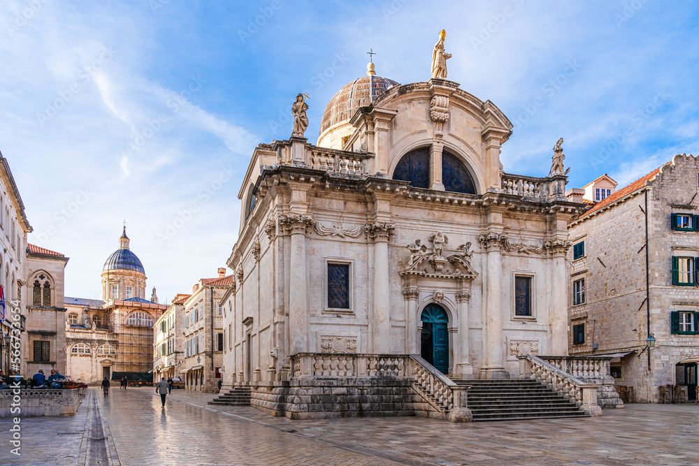 Obraz premium The church of Saint Blaise in the old town of Dubrovnik, Croatia