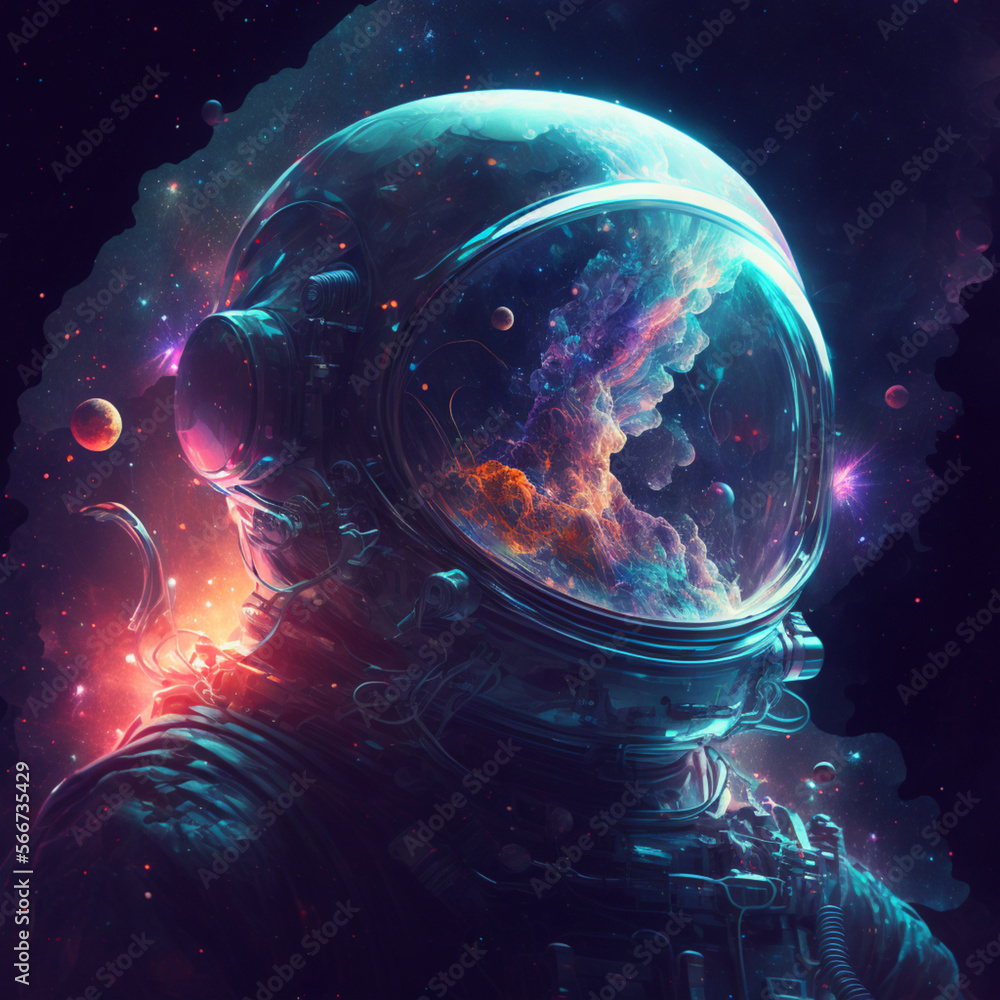 Spaceman in space
