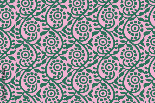 FLORAL CURVY STEM SEAMLESS PATTERN IN EDITABLE FILE