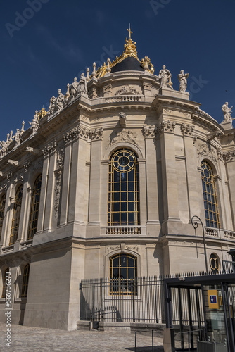 Architectural fragments of Royal Chapel of Versailles Palace. Versailles, Paris, France.