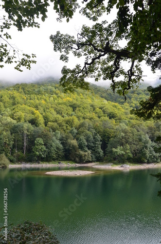 Biograd Lake located in the Biograd National Park at the foot of the mountains - Montenegro 