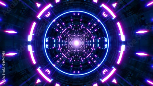 Flickering Technology Tunnel VJ Background