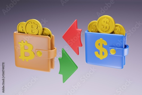 Картината върху платно exchange bitcoin to dollar between wallets  , exchange cryptocurrency in the wal