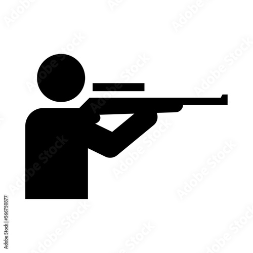Shooting Range Diamond Caution Sign Rifle Range Symbol