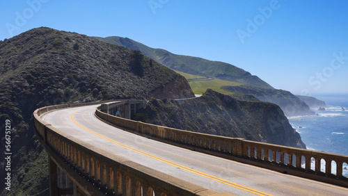 Bixby Bridge on Highway 1 in Big Sur, California photo