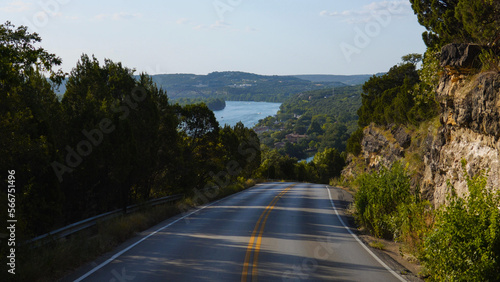 Obraz na płótnie Scenic road in the hills of Austin, Texas