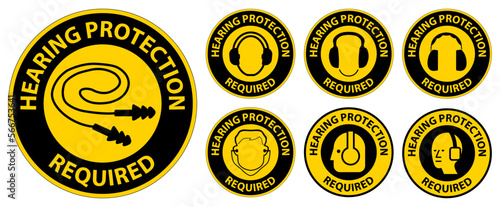 Label Floor Sign, Hearing Protection Required