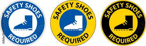 Label Floor Sign, Safety Shoes Required