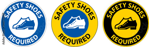 Label Floor Sign, Safety Shoes Required