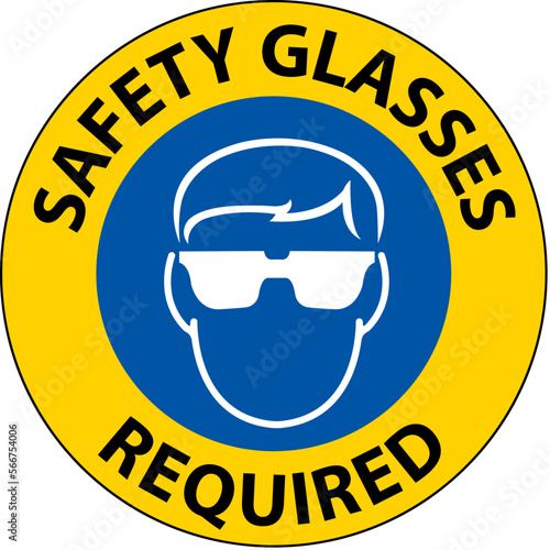 Floor Sign, Safety Glasses Required